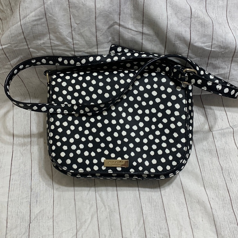kate spade Black and White Dot Crossbody Bag